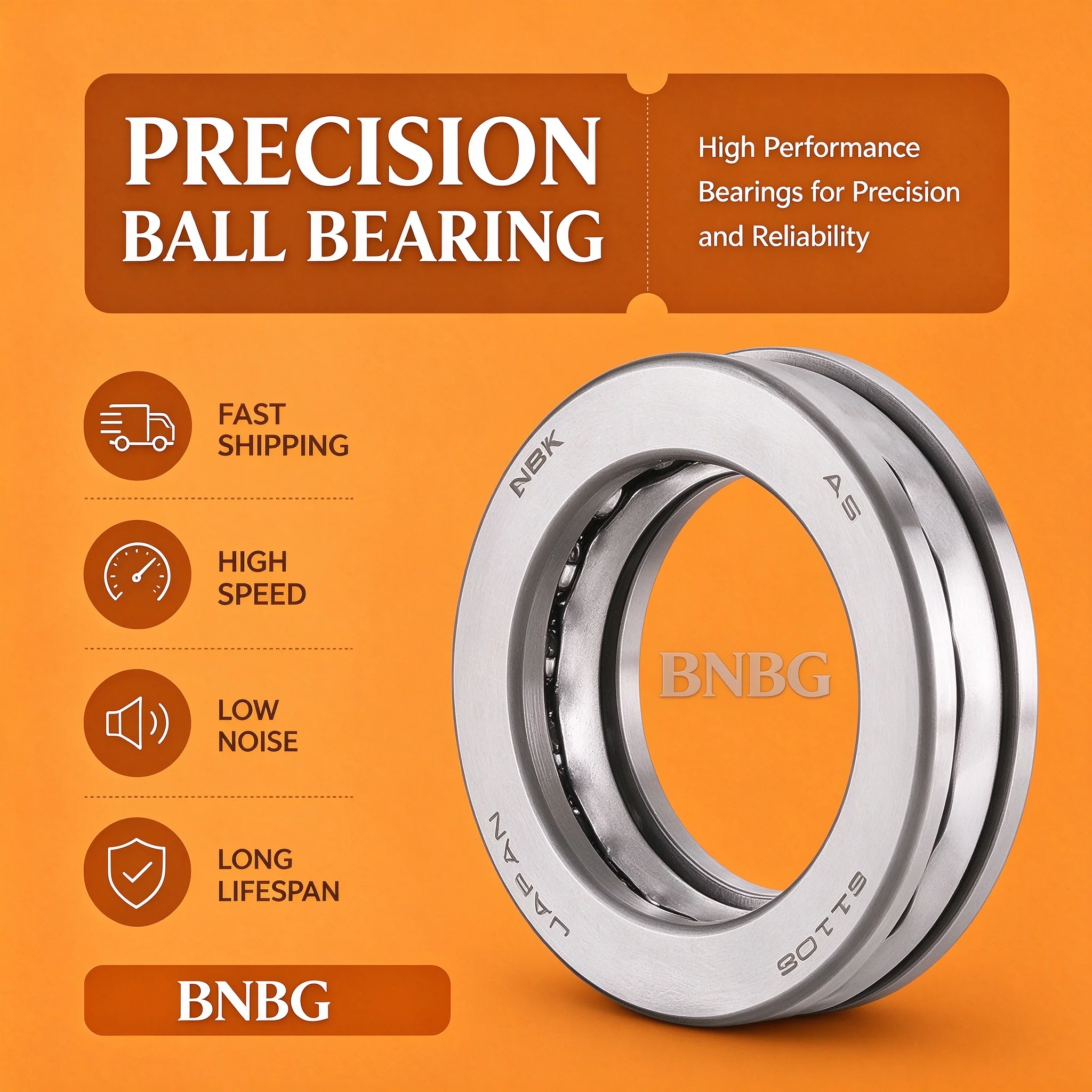 NSK Thrust Ball Bearing 51200 51201 51202 51203 51204 51205 51206 51207 51208 51209 51210 Thrust Bearing Pressure Plate Bearing
