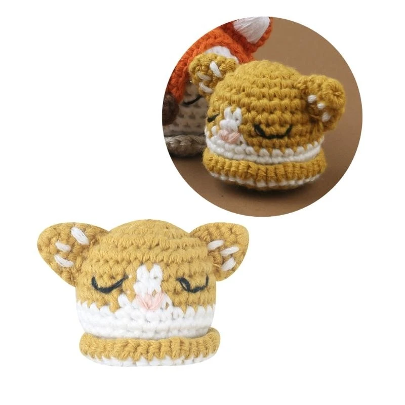J15U Lovely Chewable Beads Animal Crochet Beads Knitting Beads Lightweight Suiatble for Pacifier Clip DIY Projects Bracelets