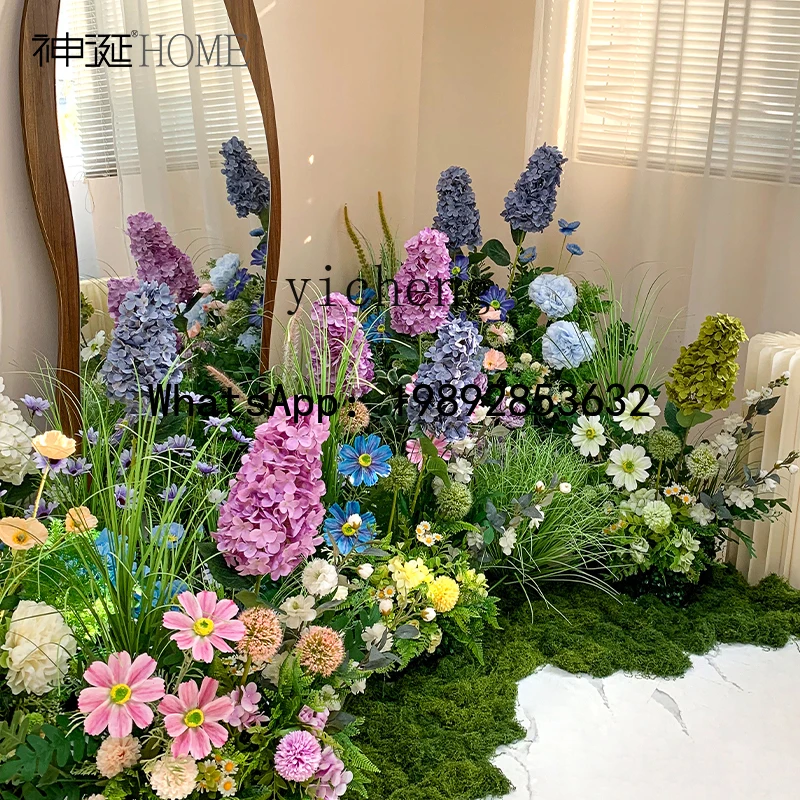 large-scale floor simulation flower green plant landscaping decorative ornament  landscape combination decoration fake plant