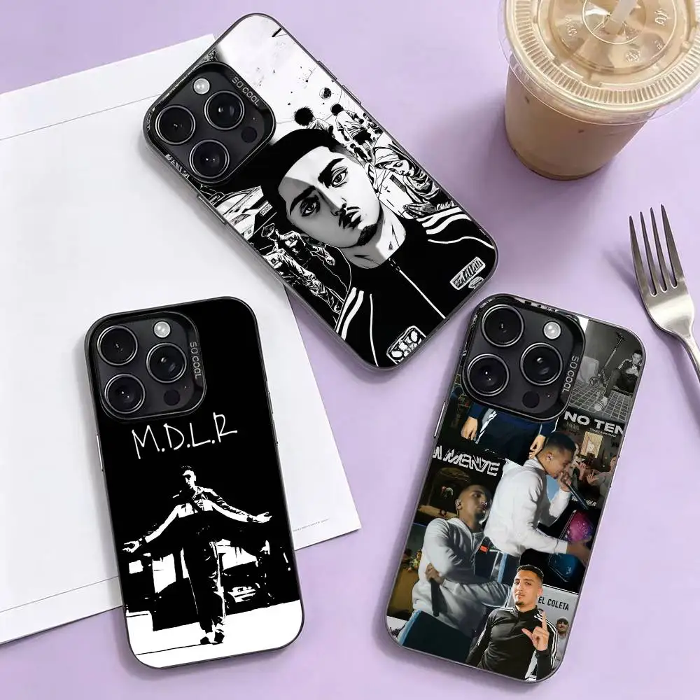 

M-Morad MDLR Rapper Phone Case For iPhone 17,16,15,14,13,12,11 Plus,Pro Max,XS,Colorful Silver Black Cover