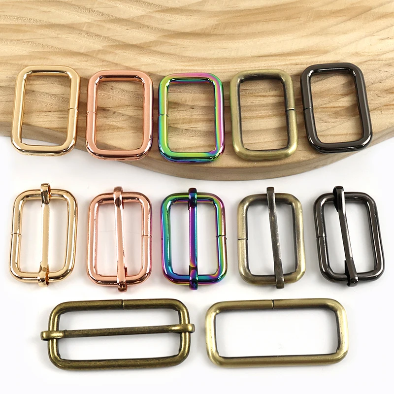 

10/20Pcs 16-50mm Metal Adjust Pin Buckle Tri-Glide Slider Buckles Dog Leash Connect Clasp Webbing Adjuster Loops Hook Accessoies