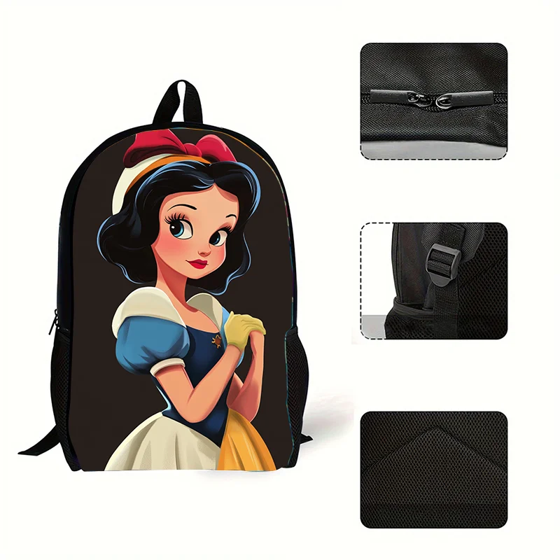 1pc Snow White printed backpack, student backpack, gift, suitable for daily commuting use