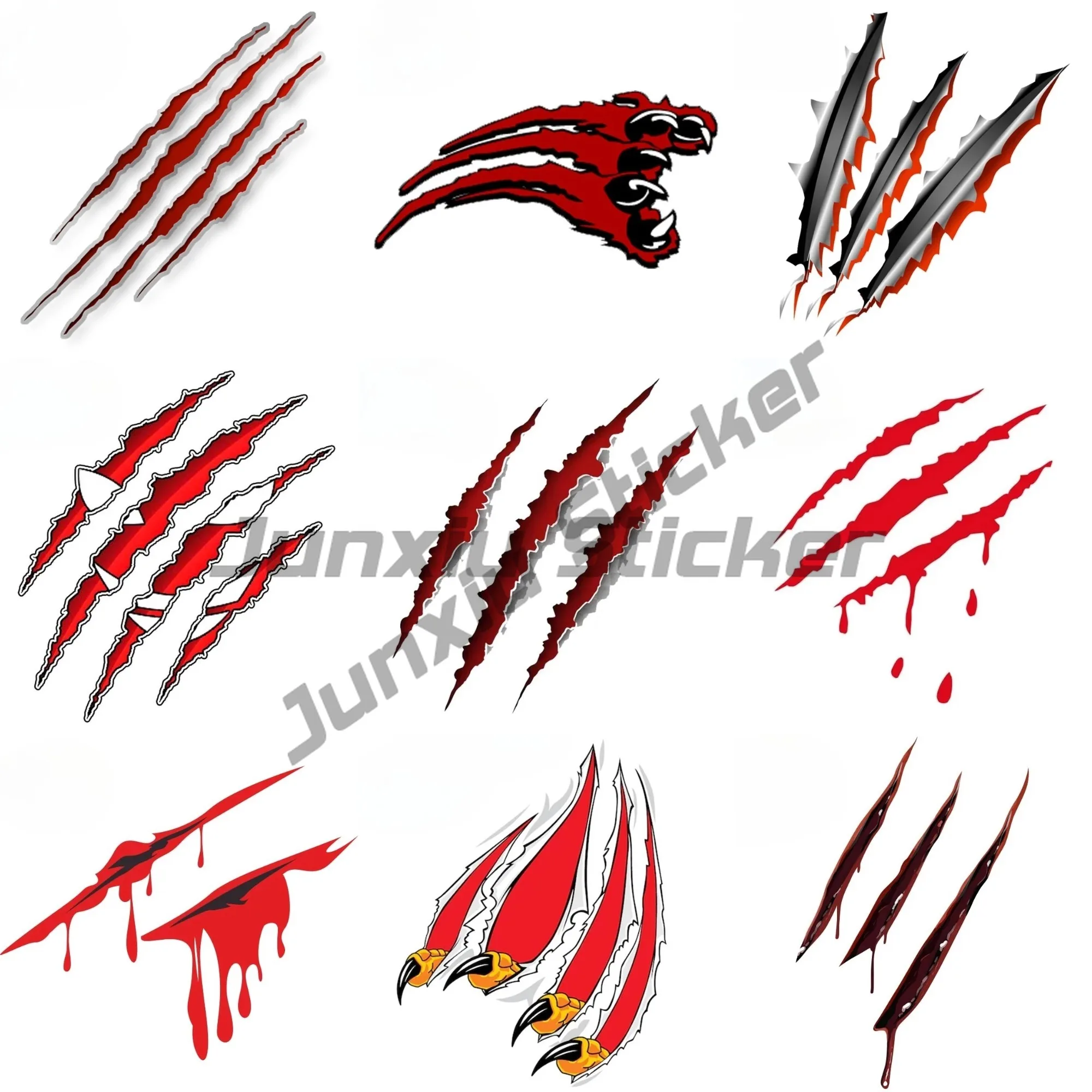 

Автомобильный Стайлинг, скретч-полоса, кровавые когти, наклейки, авто виниловая наклейка, аксессуары