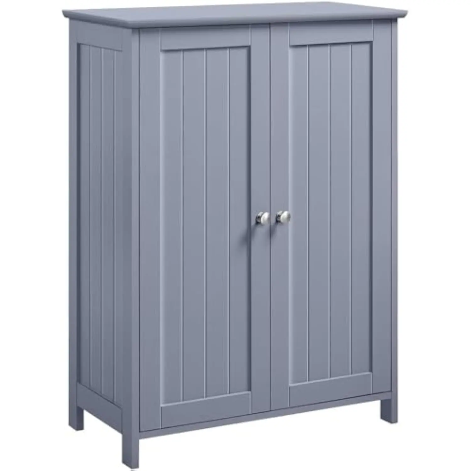 

Bathroom Floor Cabinet, Modern Storage Freestanding Organizer Cabinet with Adjustable Shelves & Double Doors, 3-Tier Home Livi