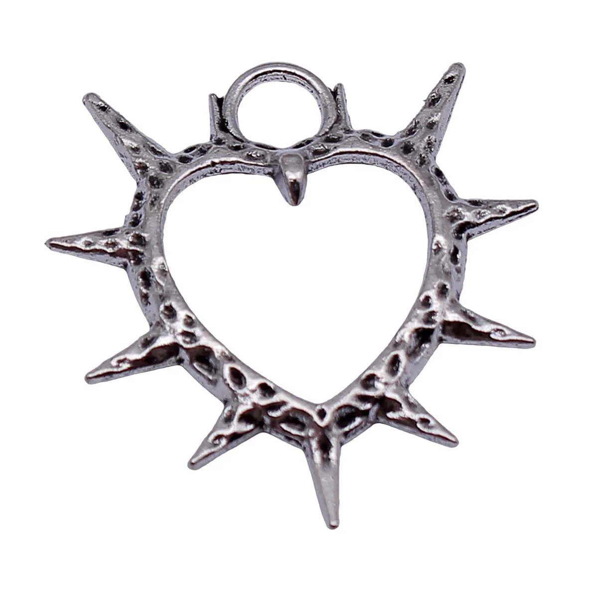 20pcs 30x29mm(1.18x1.14inch) Antique Silver Color Gothic Heart Charms Pendants DIY Jewelry Making Accessories view 3