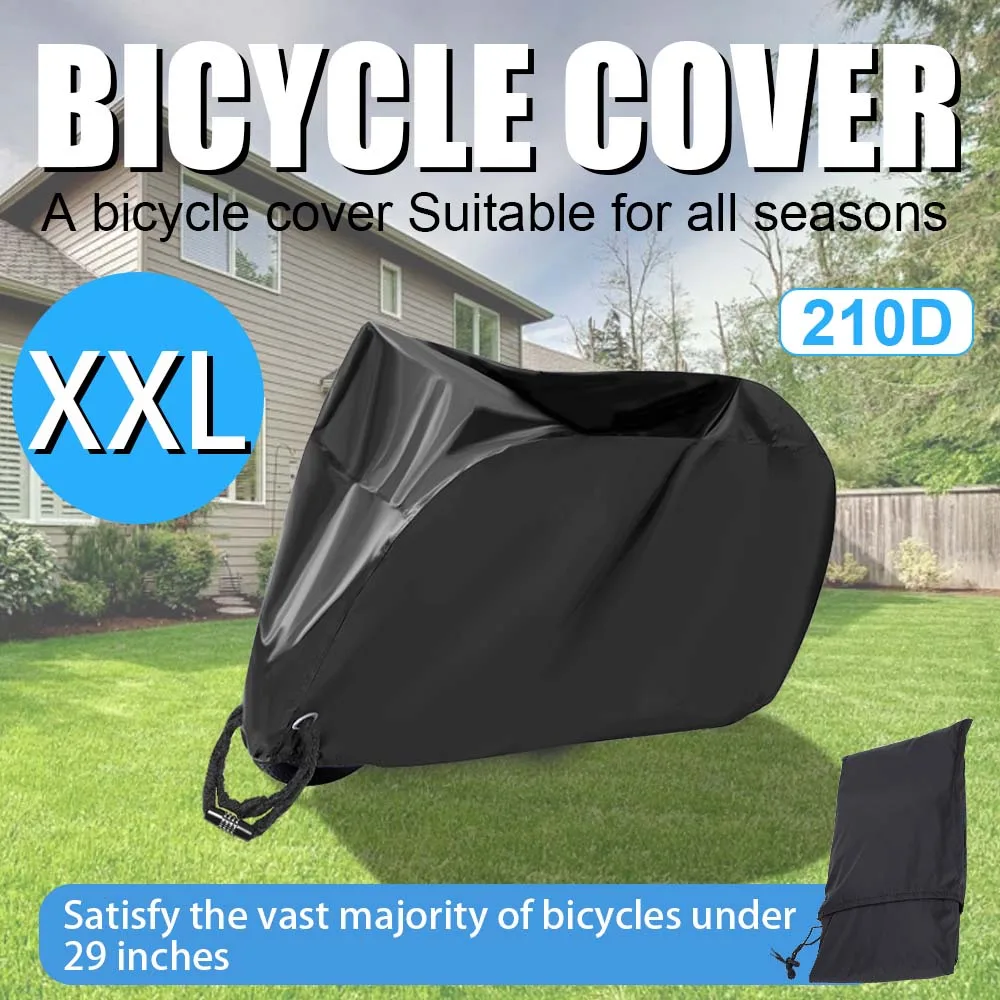 

Universal Motorcycle Cover Bicycle 210D Oxford Waterproof Outdoor Dustproof Rainproof Sun Protection UV Resistant All Weather
