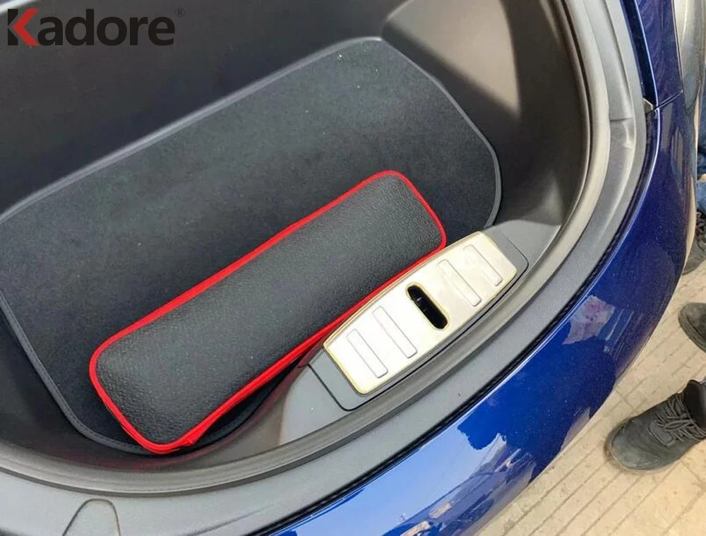 Inner Rear Bumper Plate Car Accessores For Tesla Model 3 2018 2019 2020 2021 2022 Door Sill Scuff Cover Protector Trim