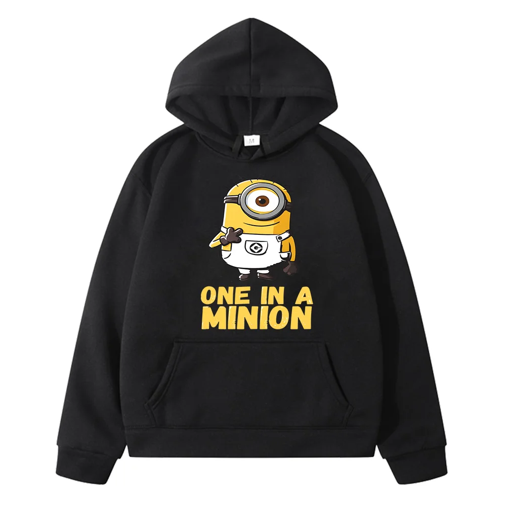 

Cartoon One in A Minions Kids Hoodies Printing Hoodies Kawaii Girls/Boys Winter Hooded Pullovers Sudaderas Tops Cute Sweatshirts