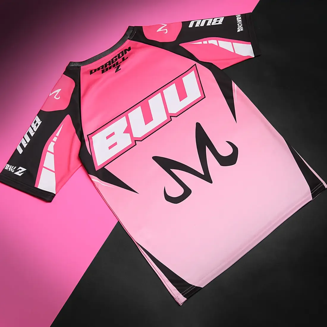 Dragon Ball Z Majin Buu Soccer Jersey for Men Pink Black Anime Short Sleeve Football Shirt Cosplay Training Sports Top