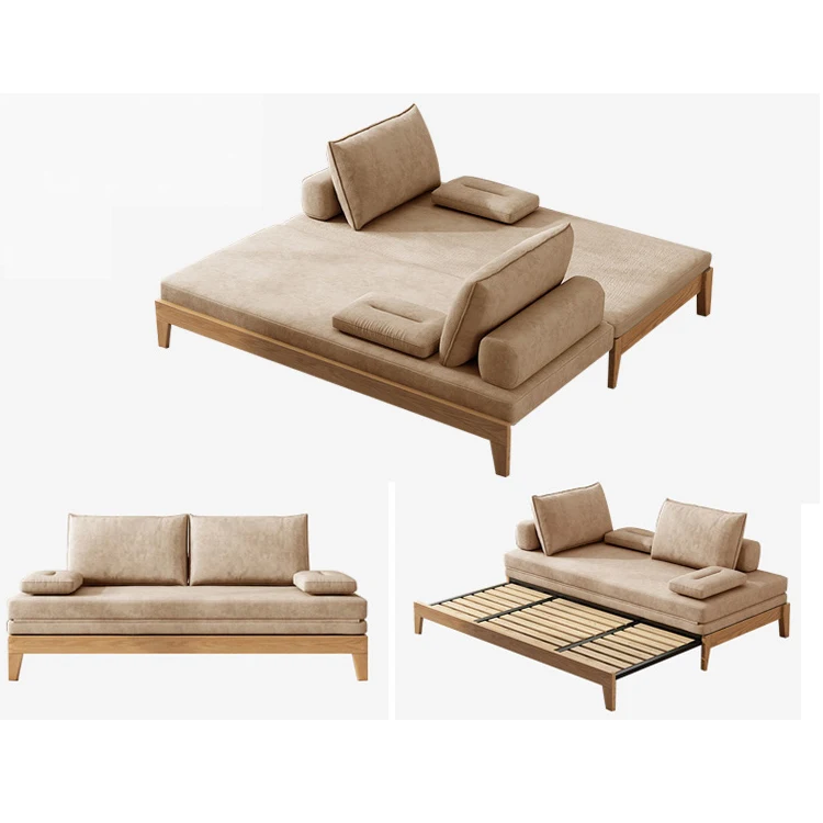 

Modern fabric sofa 2 seats with storage foldable promotional reclining lazy sofa Japanese tatami folding sofa bed
