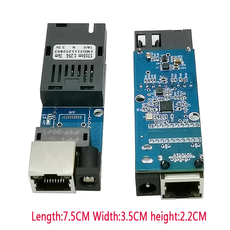 Fiber Optical Media Converter 1 Port SFP to 1 RJ45 Gigabit Optical Fiber Ethernet for IP Camera Mini 10/100/1000M