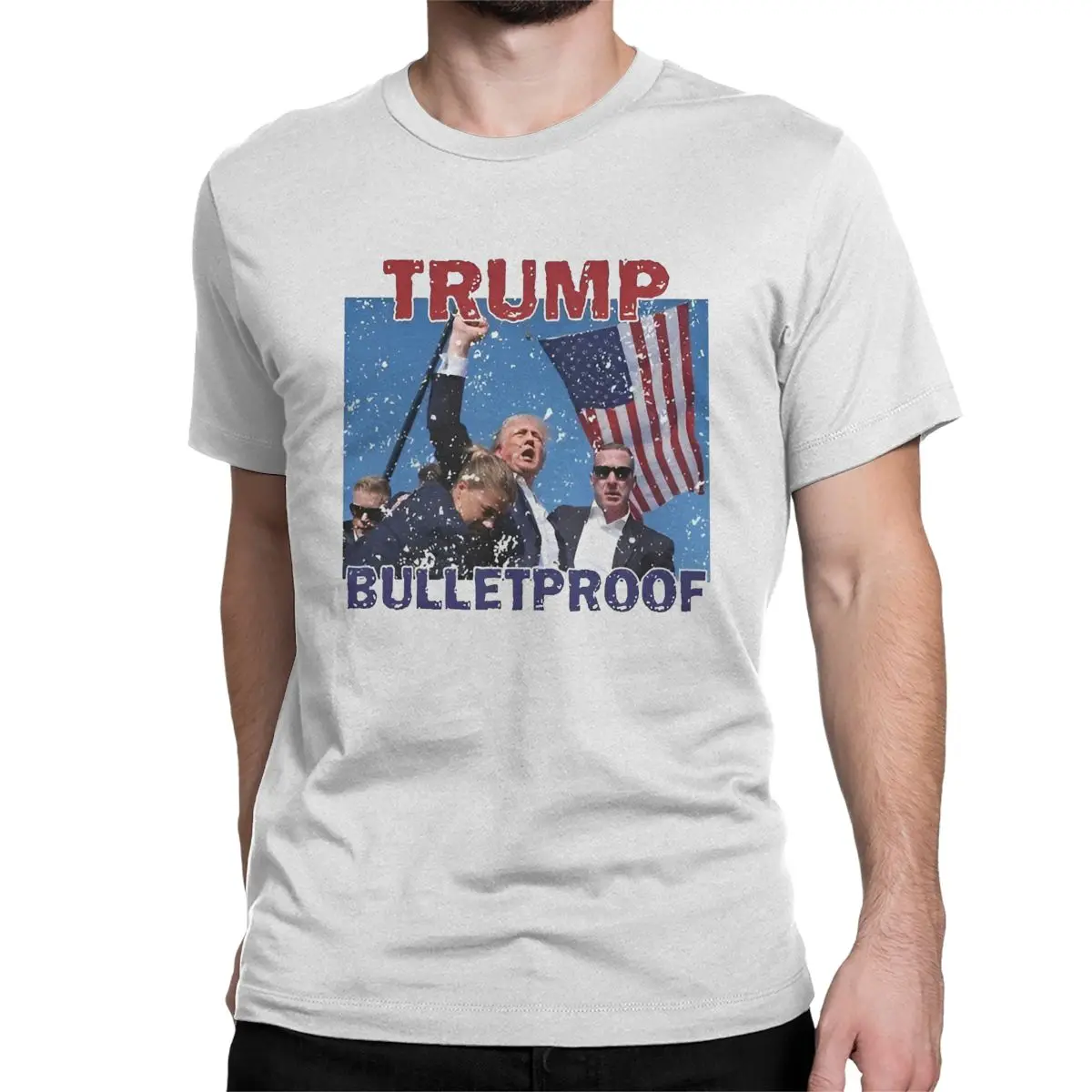 Men Women T-Shirts Donald Trump Assassination 2024 Election Funny Pure Cotton Tees Short Sleeve T Shirt Clothes Graphic