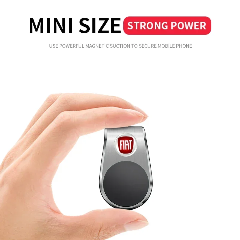 Round Magnetic Car Mobile Phone Holder Magnetic Accessory For FIAT Abarth 500 Panda Bravo Punto Tipo Linea Ducato Freemont