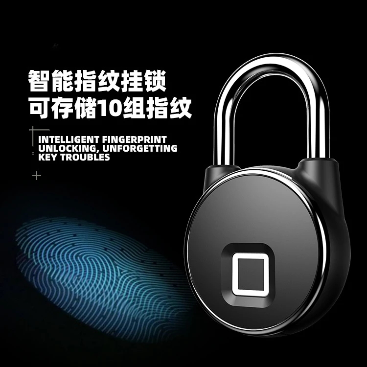 

P22 Smart Dormitory Storage Cabinet Padlock Anti theft Warehouse Door Travel Luggage Fingerprint Password Lock