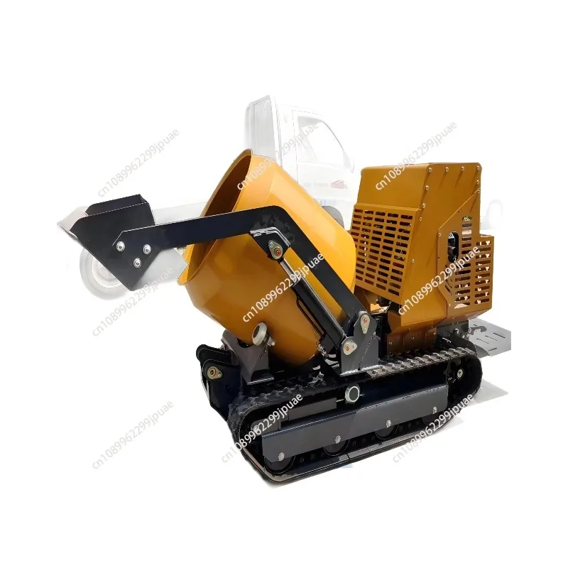 Mini Tracked Concrete Mixer Transport Tank Small Mobile Construction Machinery for Building Work