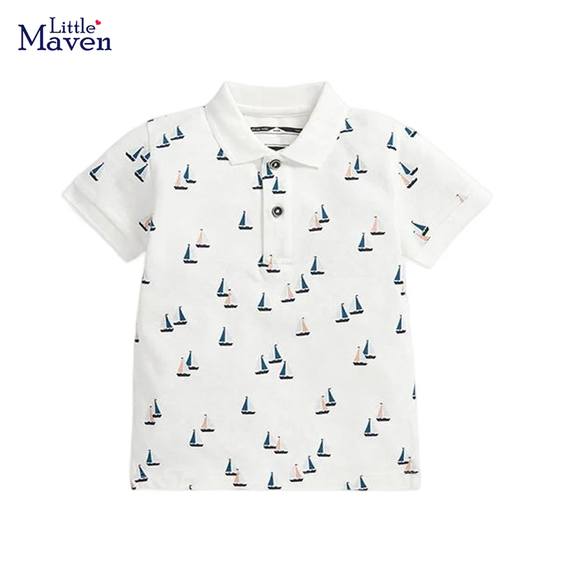 Little maven 2024 Boys Polo Shirts Children\'s t shirts Summer Kids School Polo Shirts Solid White Colors Boys Casual Clothes