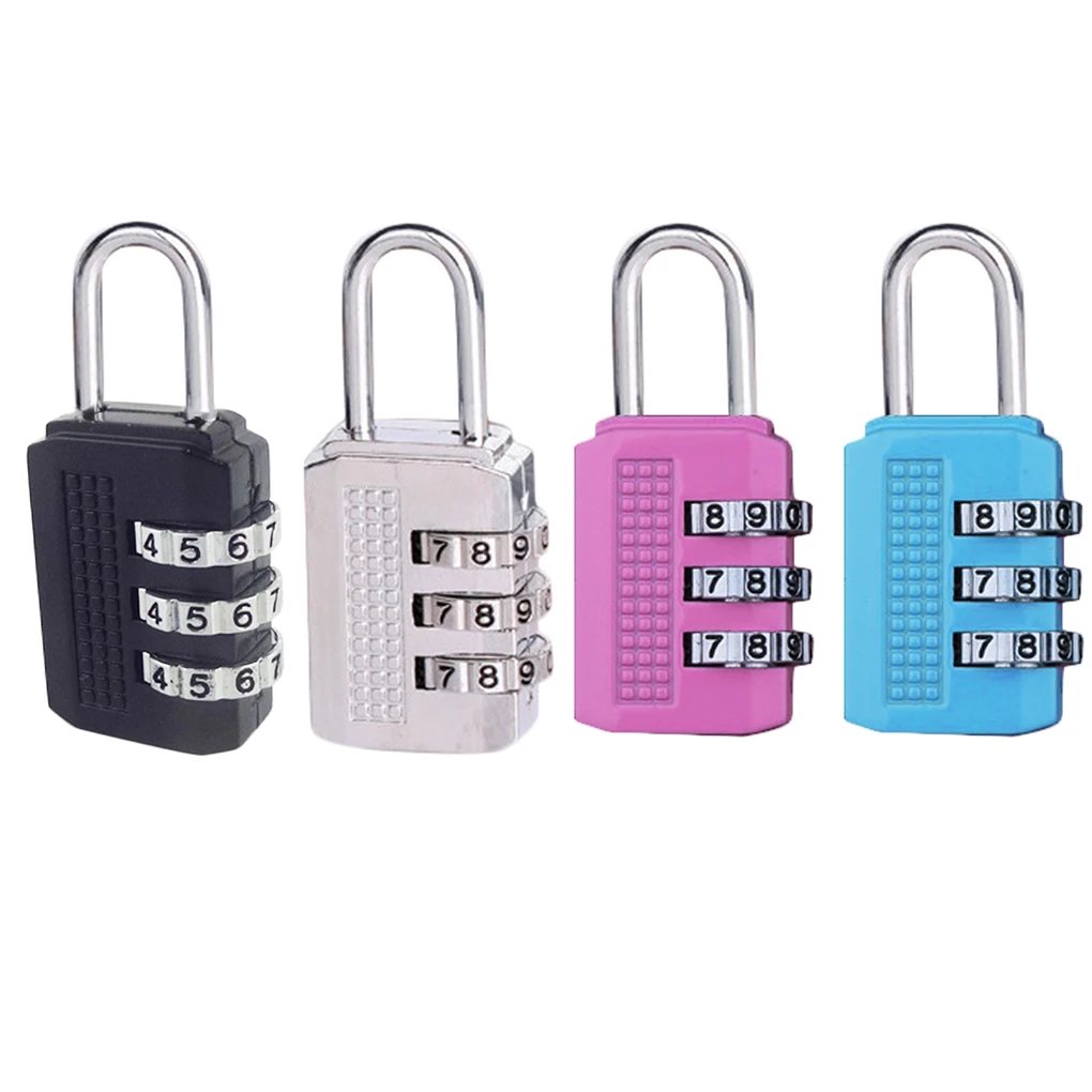 

3 Digit Combination Password Lock Zinc Alloy Security Lock Suitcase Luggage Coded Lock Cabinet Locker Padlock