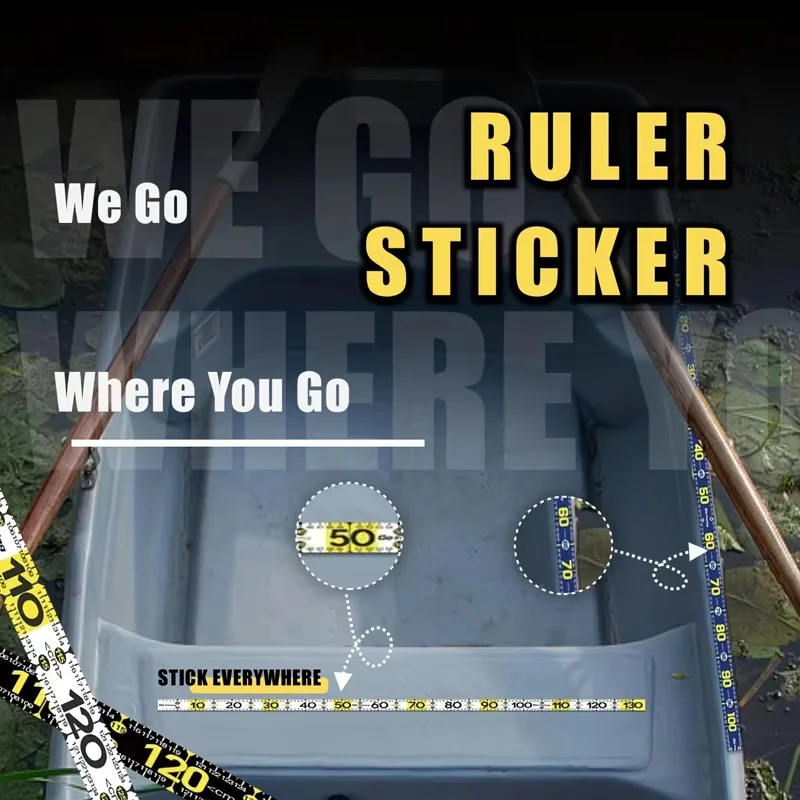 ملصق مسطرة السمك المقاوم للماء مقاس 130 سم: قياس سريع للأسماك، يناسب القوارب، وصناديق المعالجة، وقضبان الصيد والمزيد من معدات الصيد. #5