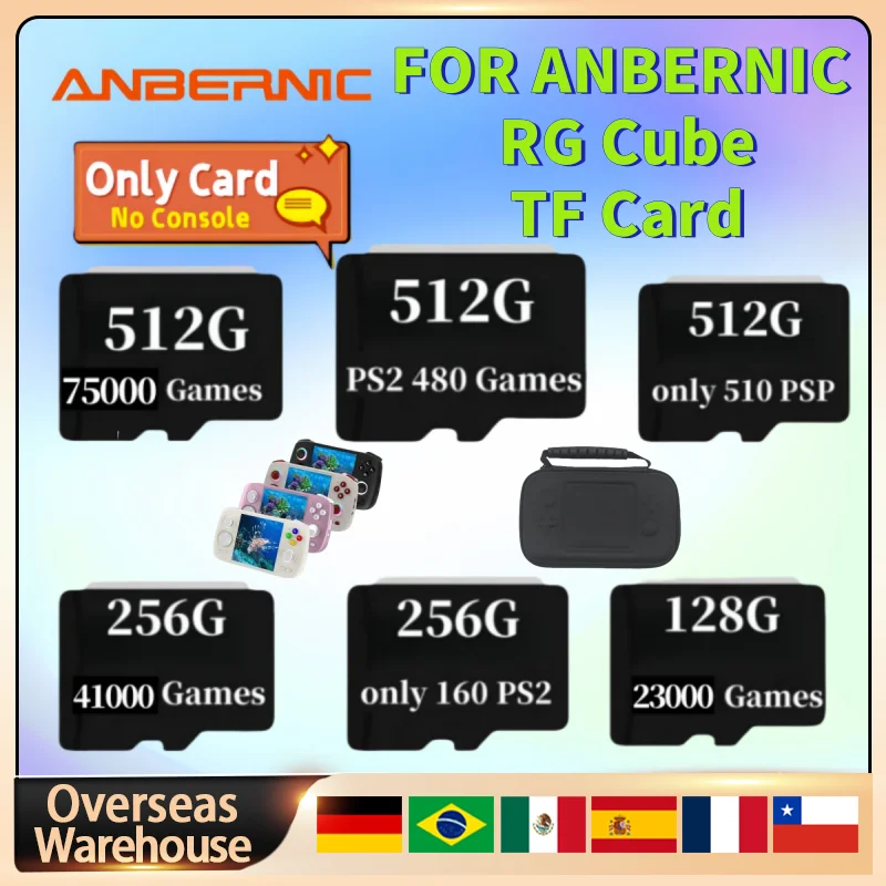 

FOR ANBERNIC RG Cube TF Card Memory Card Portable Handheld Game Console Retro Video Game Player Card 512G PS2 PSP Children Gift