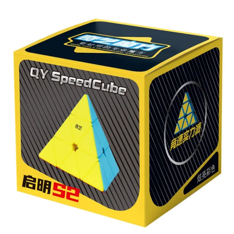 QYTOYS QiMing S2 3x3x3 Pyramid Magic Cube  QY Professional Neo Speed Twisty Puzzle Brain Teasers Antistress Educational Toys