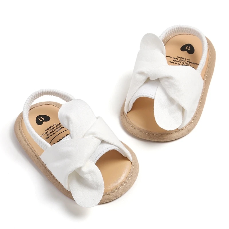 SXYPAYXS-Infant Baby Girls Sandals Cute Bowknot Anti-Slip Soft Sole Princess Shoes Beach Slipper Toddler First Walkers Shoes