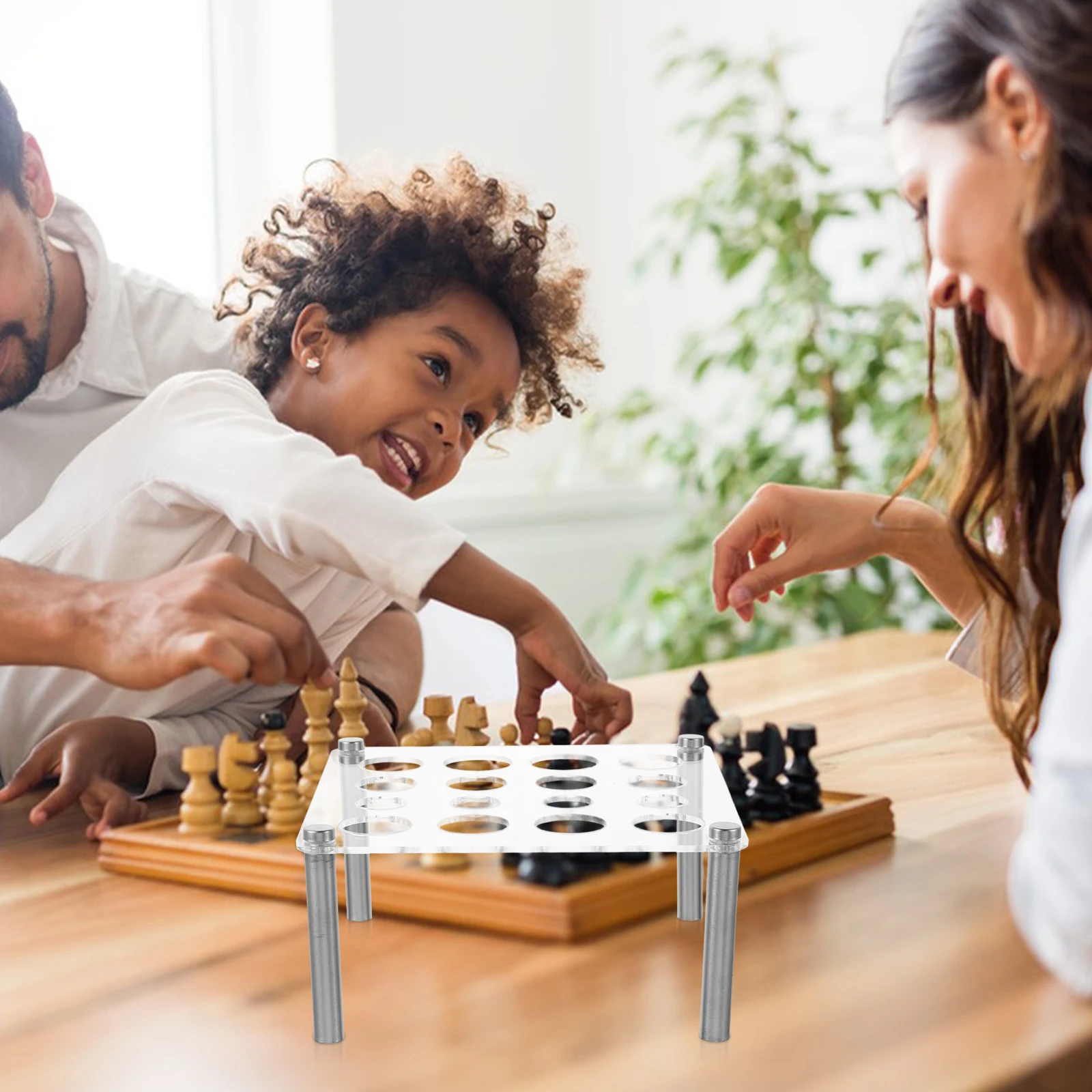 

Acrylic Chess Piece Holder For Diy Resin Molds Square Base With Triple Aperture Sizes Chess Mold Organizer Epoxy Resin