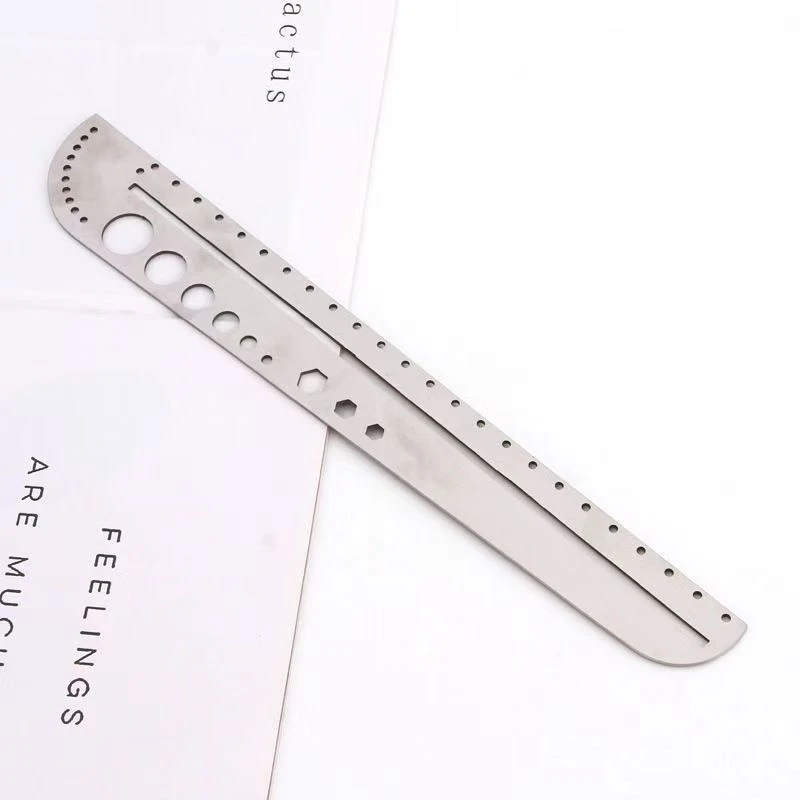 1PCS Multifunctional Stainless Steel Angle Ruler Measurement Tool School Supplies Art Craft Geometry Drawing Instrument