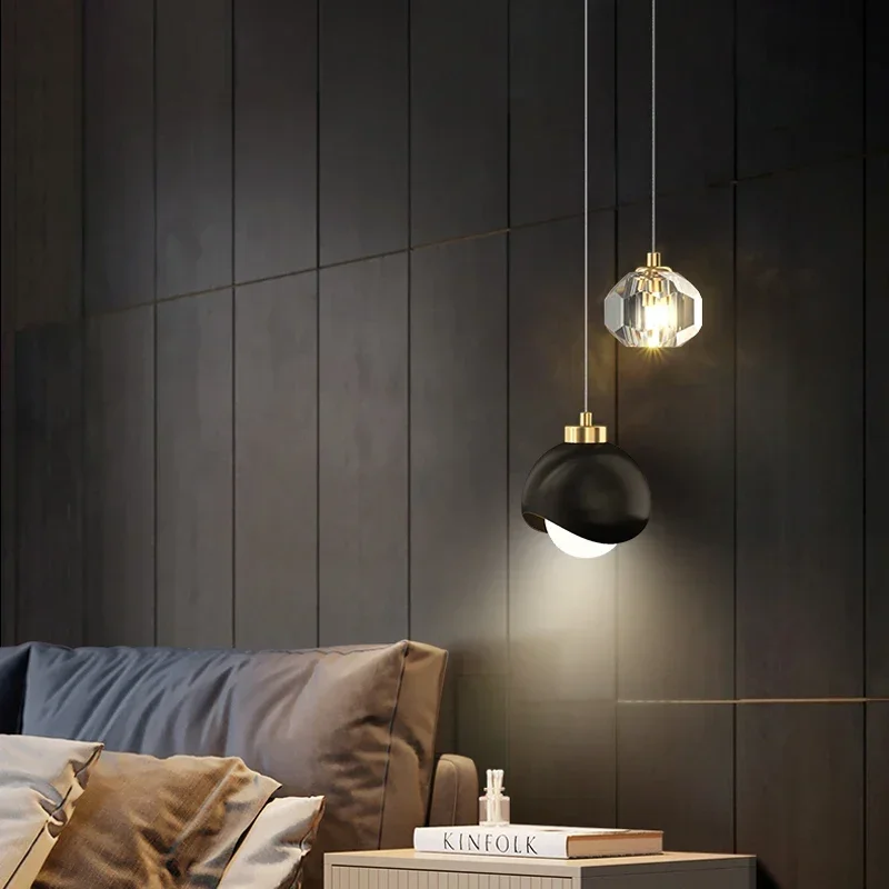 

Modern Crystal Chandelier Gold Black Pendant Light Indoor Chandelier LED Lamp For Dining Room Loft Bedroom Living Room