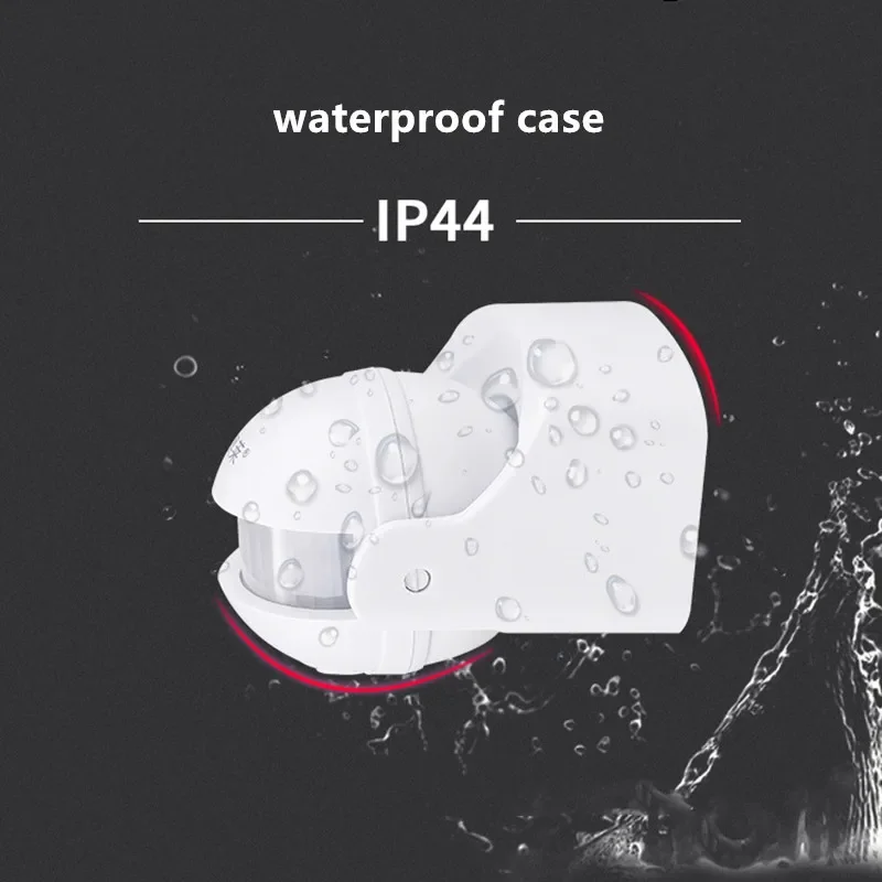 التيار المتناوب 220 فولت - 240 فولت 180 درجة في الهواء الطلق IP44 PIR مستشعر حركة بالأشعة تحت الحمراء كاشف مستدير صغير ذكي تأخير مفتاح الإضاءة #6