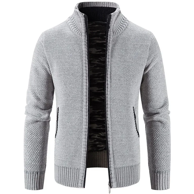 

Men Sweaters 2024 Autumn Winter New Wool Keeps Warm Zipper Cardigan Sweaters Man Casual Knitwear Sweatercoat Jacket Male Clothe