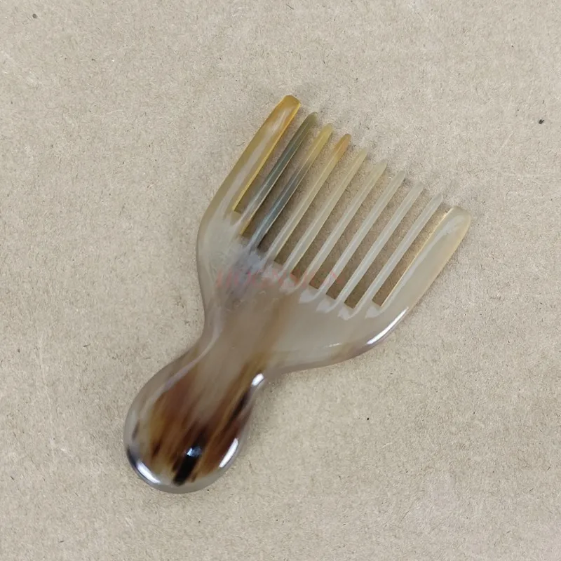 Natural white horn comb anti-static massage head treatment comb portable bag pocket care hair comb length 9.5CM
