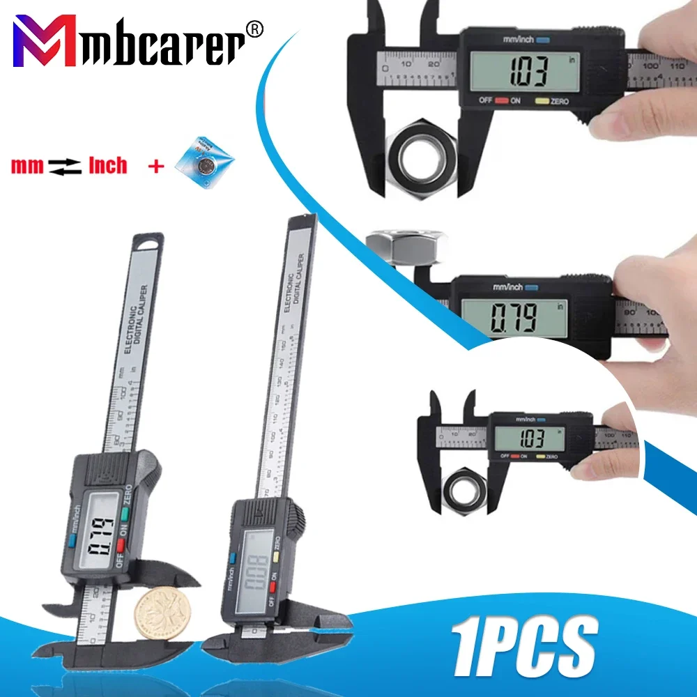 150mm Mini Digital Caliper Electronic Vernier plastic digital vernier caliper Screen Depth Accurate Micrometer Measuring Tool