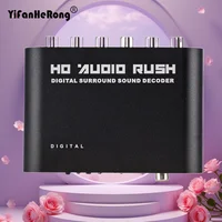 Convertidor DAC de Audio AC3 Digital a analógico 5,1 canales estéreo óptico SPDIF Coaxial AUX 3,5 Mm a amplificador decodificador 6RCA