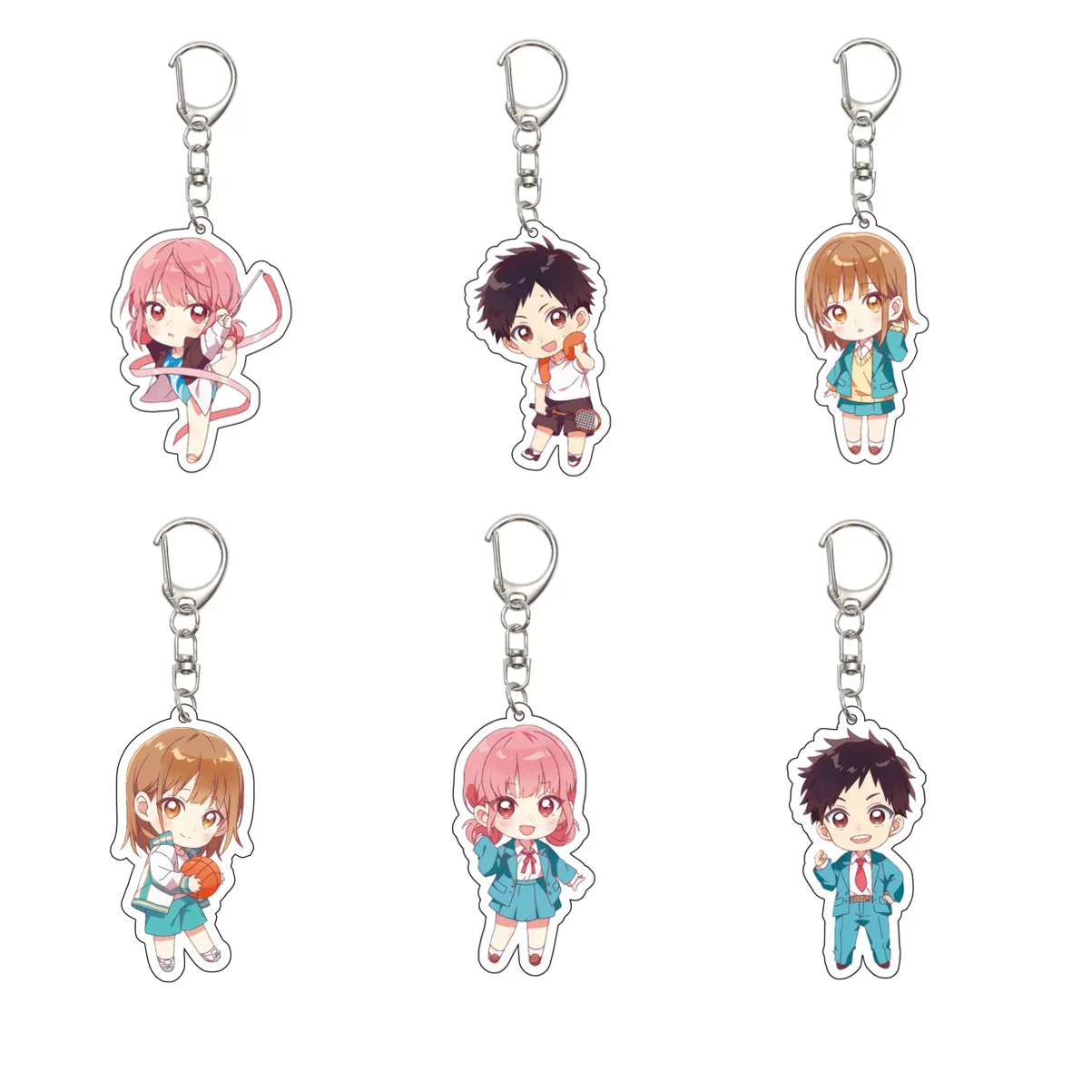 55MM Anime Blue Box Keychain Inomata Taiki/Kano Chinatsu/Chōno Hina Key Chain Acrylic Model Plate Christmas Gifts