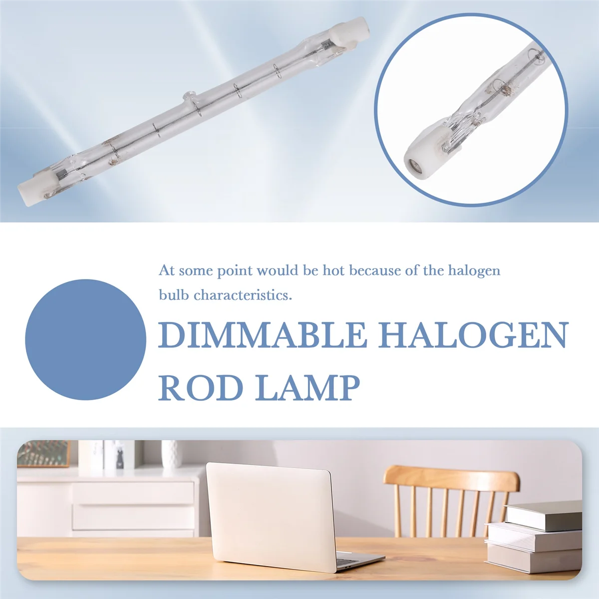 

R7S Галогенная лампа R7S Галогенная лампа 118 мм 200 Вт 230 В Упаковка из 10 галогенных стержней R7S Галогенная лампа R7S с регулируемой яркостью Галогенный стержень Lam