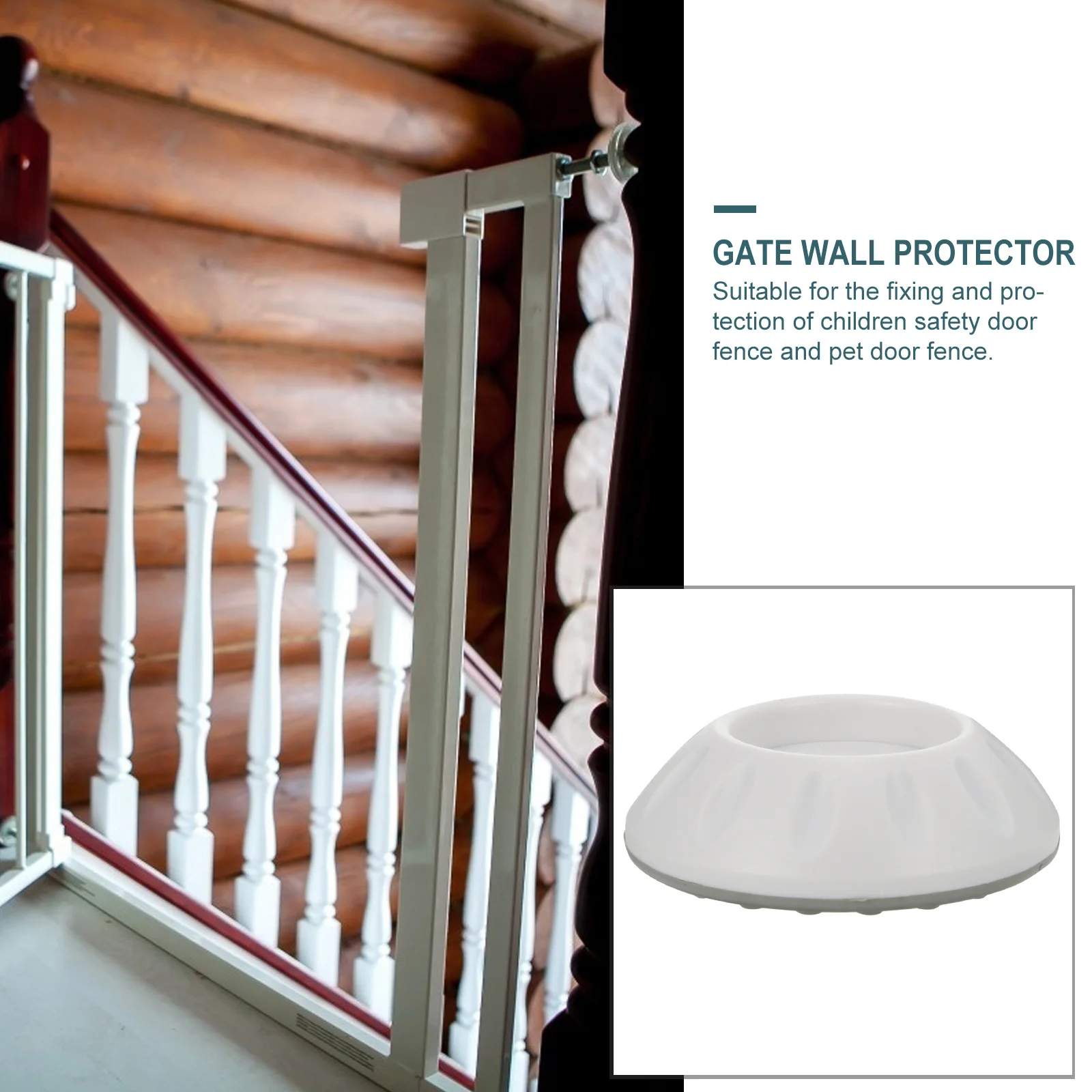 

5Pcs Child Safety Gate Wall Protector Heavy Duty ABS Rubber Door Wall Bumper Guard for Staircase Baby Pet Protection