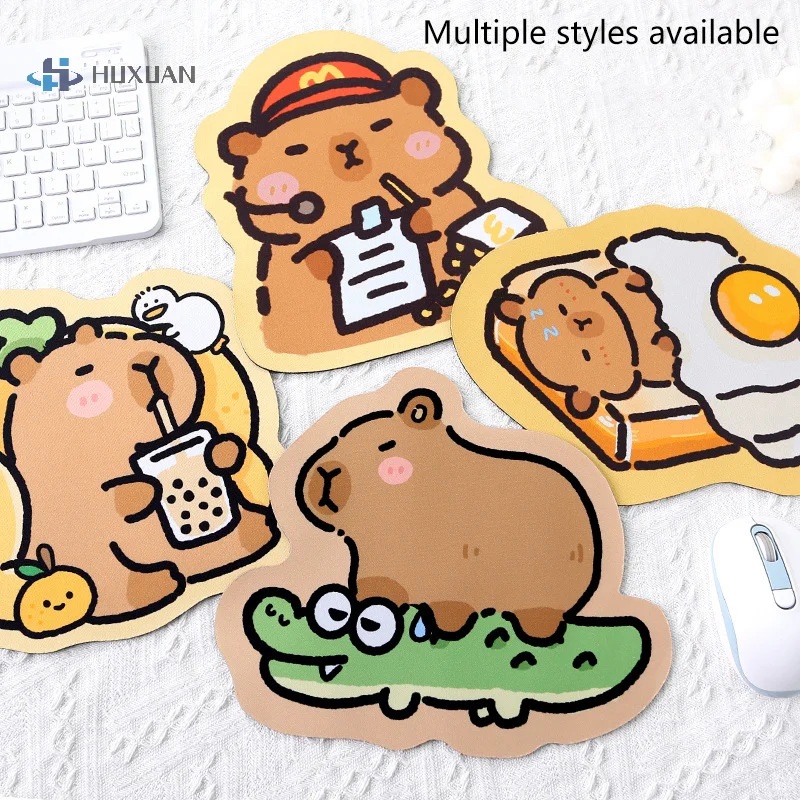 Cartoon Cute Capybara Mouse Pad Computer Desk Mats Creative Keyboard Pad Gaming Table Mat Office Desk Funny Decoration Accessory