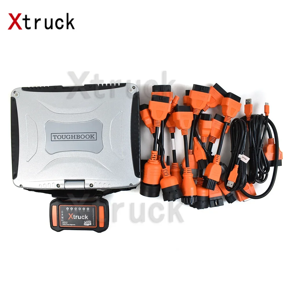 Multi-Brands Xtruck Y009 HDD Universal Diagnostic Kit PK HT-8A Instrument Test for Heavy Duty Truck Excavator+CF19 Laptop