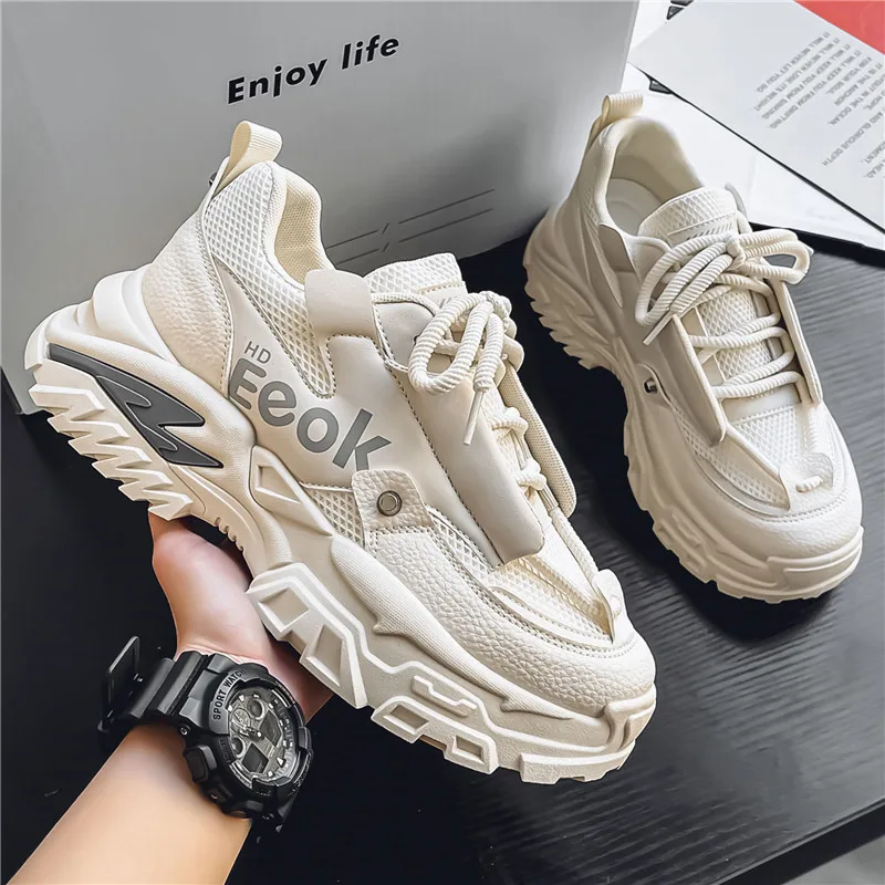 Scarpe da ginnastica di lusso da uomo Scarpe sportive Scarpe da corsa per uomo Casual antiscivolo Fondo spesso Sneaker casual Scarpe moda Scarpe da ginnastica robuste