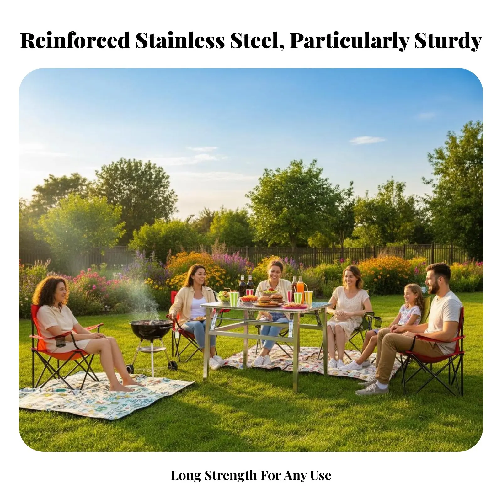 

Прямоугольный складной походный стол с регулируемой высотой, компактный и прочный, для студентов, семей, барбекю