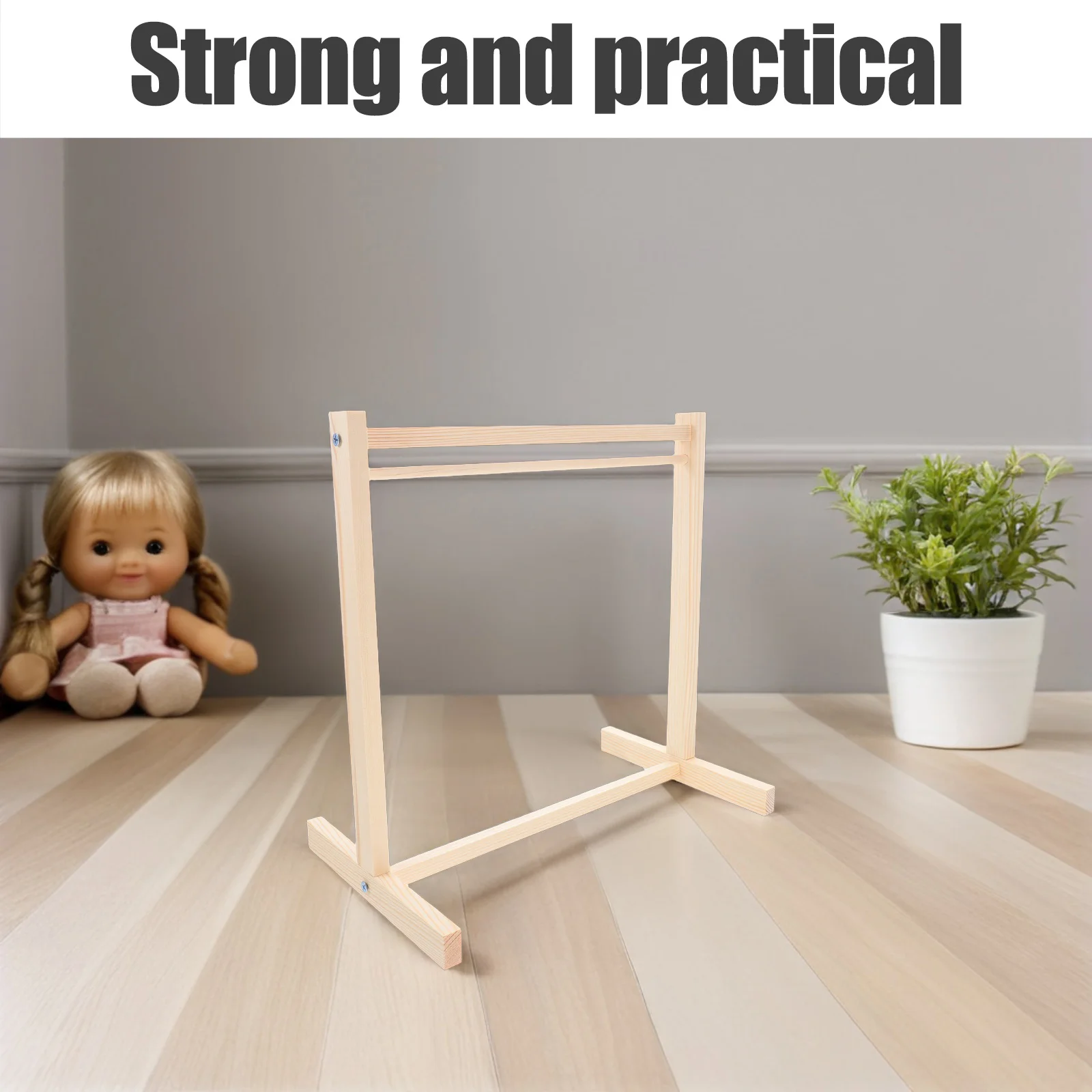 1 conjunto de rack de roupas de madeira elegante em miniatura cabide organizador de armazenamento acessório de guarda-roupa para exibição de móveis de casa de bonecas