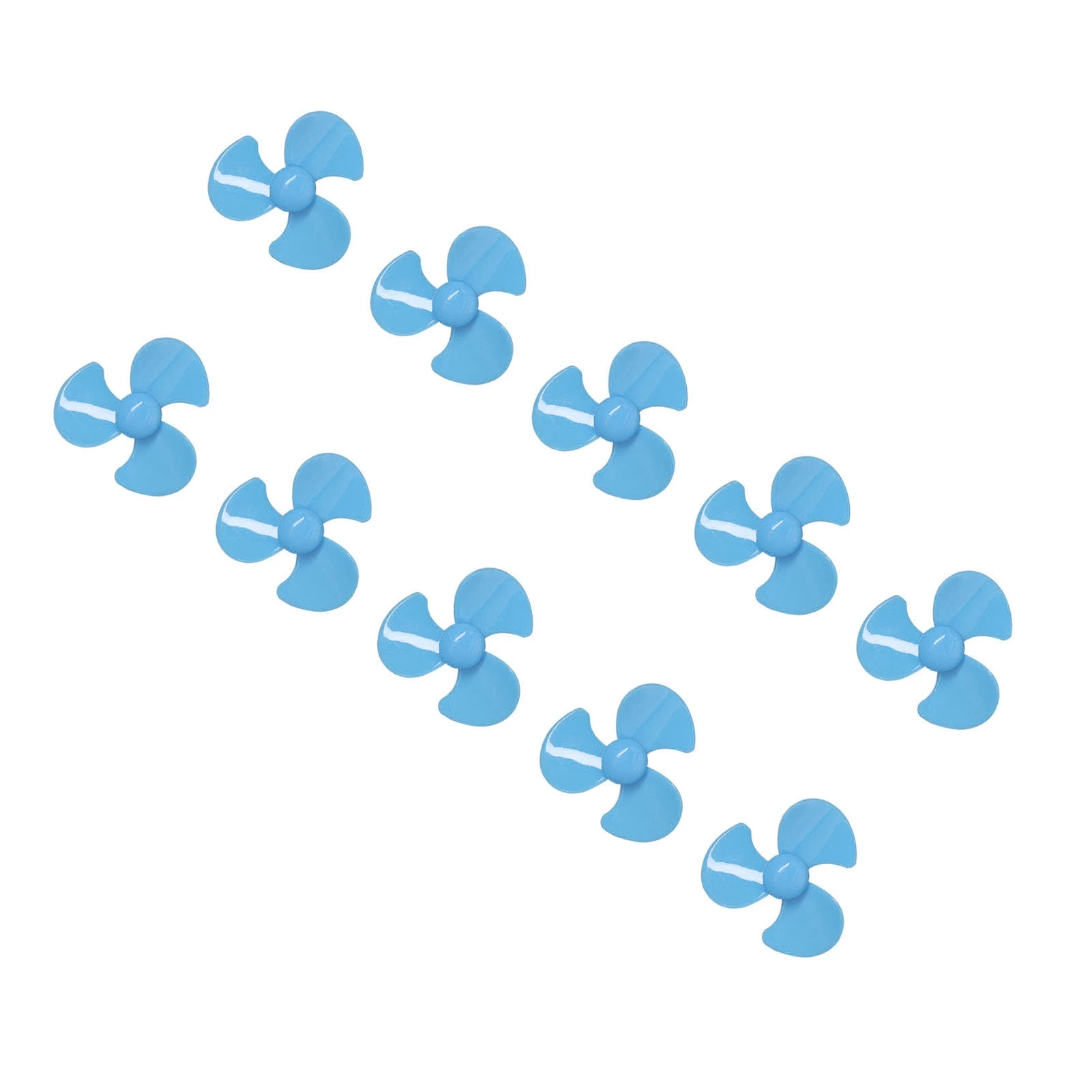10Pcs 50mm 3 Blades Propeller ABS Turning Propellers Replacement DIY Car Model AccessoriesBlue