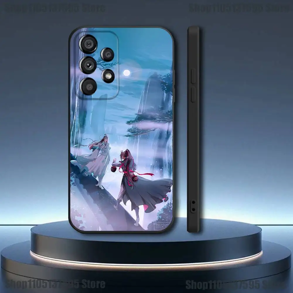 حافظة هاتف Mo D-Dao Z-Zu Shi-s لهاتف سامسونج جالاكسي A73,31,32,72,41,53,52,71,22,5G,Note,J7,8,9 غطاء أسود ناعم