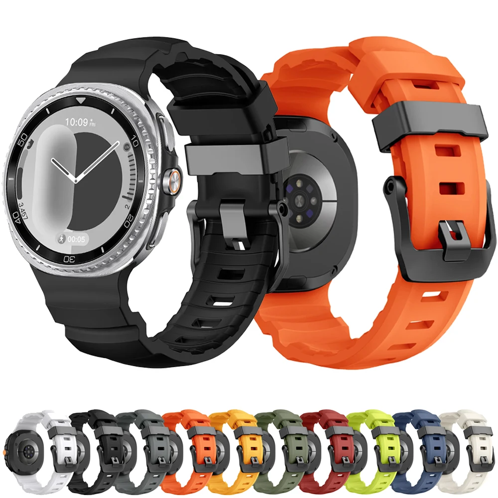 حزام سيليكون أصلي لساعة سامسونج جالاكسي 8 كلاسيكي 46 ملم سوار معصم رياضي لساعة سامسونج جالاكسي 8 44 ملم 40 ملم