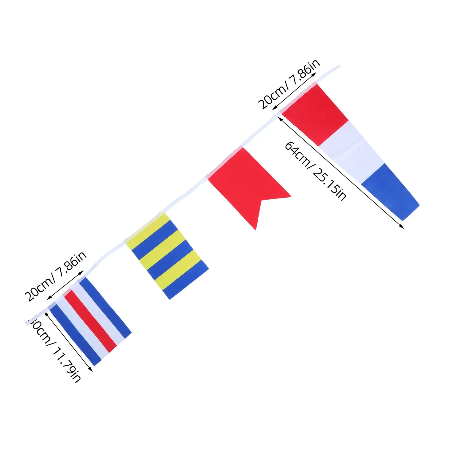1 String International Nautical Signal Flags Weatherproof Marine Communication Set Bright Faded Resistant Colors for Boat Ship