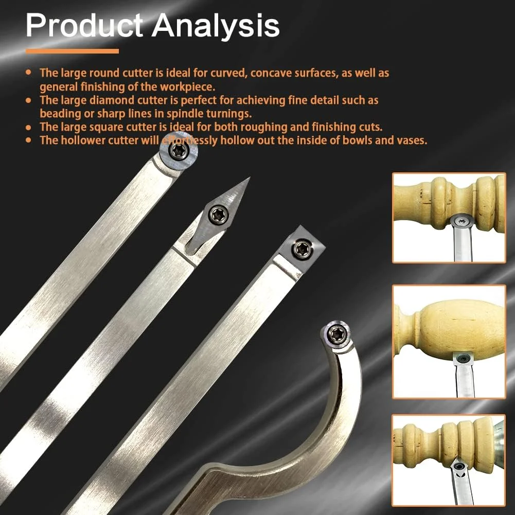 كربيد يميل الخشب تحول طقم أدوات مخرطة أكثر خشونة التشطيب سوان الرقبة أدوات تفريغ الخشب إزميل مخرطة جوج #5