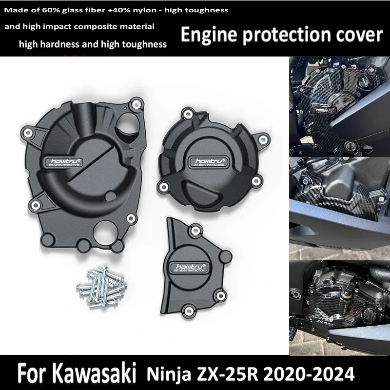 

Motocross Accessorie Secondary Engine Cover Protector For Kawasaki ZX-25R Ninja ZX25R 2020-2024