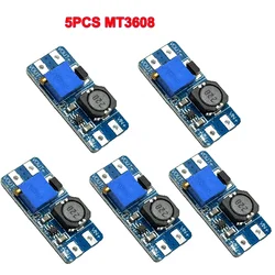 5PCS MT3608 DC-DC Step Up Converter Booster Power Supply Module Boost Step-up Board MAX output 28V 2A