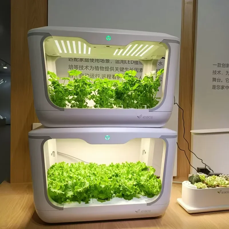 White Smart Hydroponic System 100x50x50cm Indoor Outdoor Vegetable Flower Planting Box Modern Home Garden Grow Kit Automatic