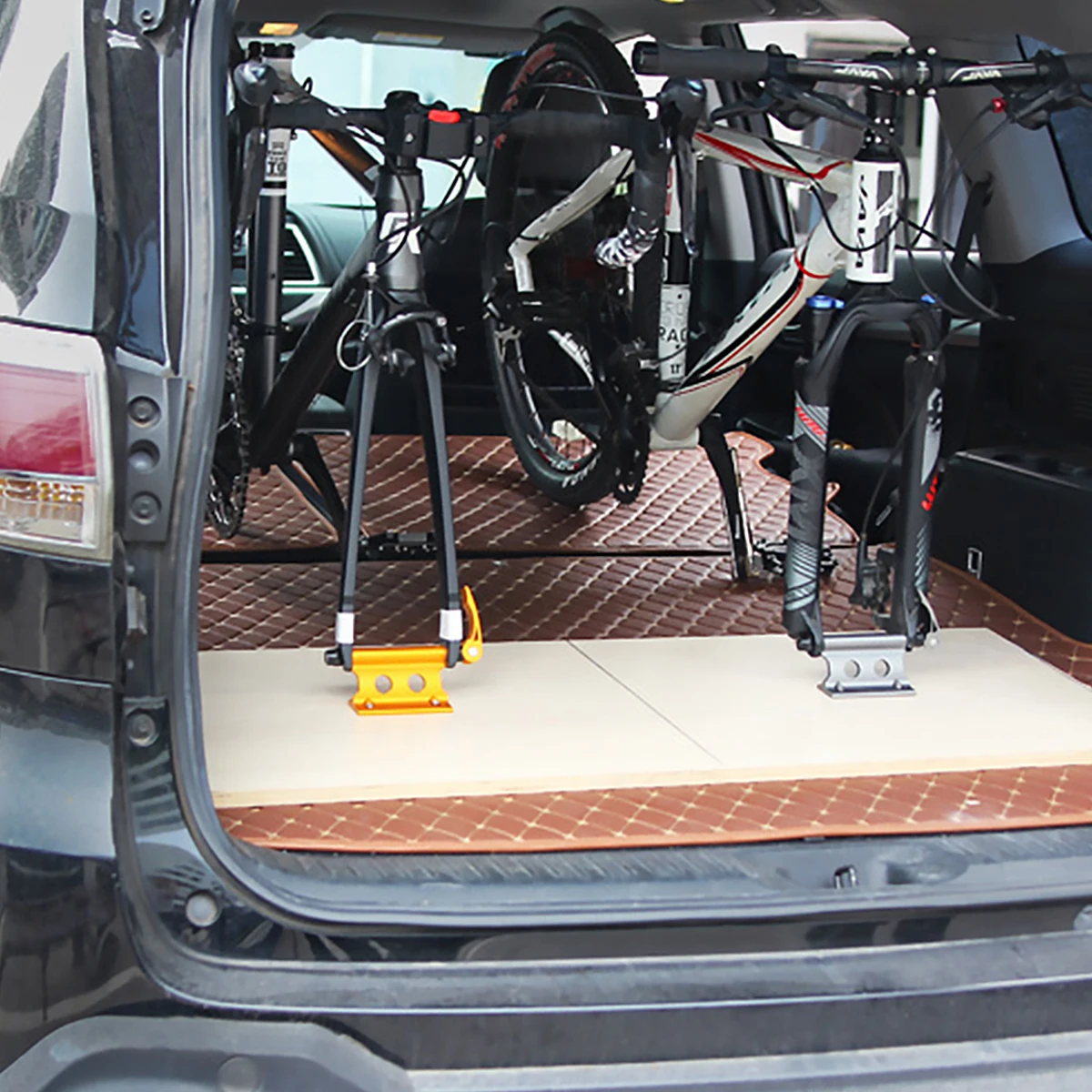 

Front Fork Mount Quick Release Alloy Holder Vertical Horizontal Storage Trailer Toolbox Transport Accessory